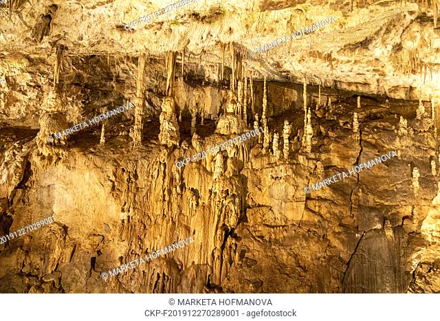 The Macocha Abyss, also known as the Macocha Gorge, is a sinkhole in the Moravian Karst cave system of the Czech Republic located north of the city of Brno
