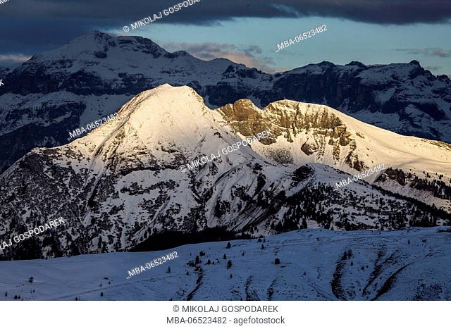 Europe, Italy, Alps, Dolomites, Mountains, View from Passo Giau