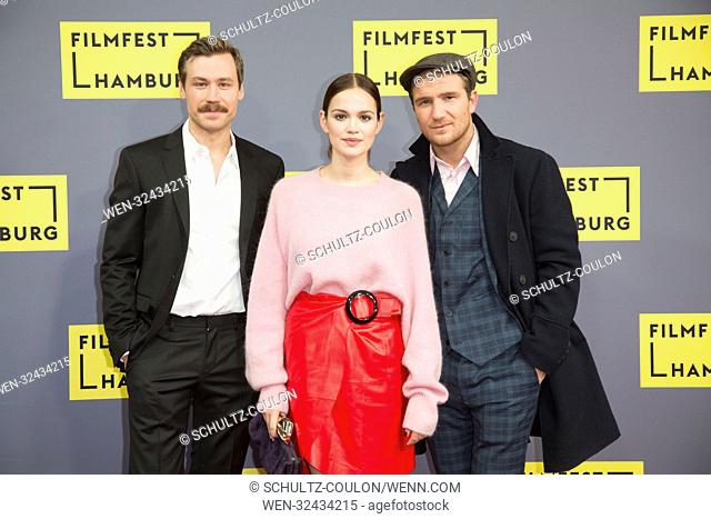Celebrities attending the Hamburger Fimfest 2017 at Cinemaxx Featuring: David Kross, Emilia Schuele, Frederick Lau Where: Hamburg