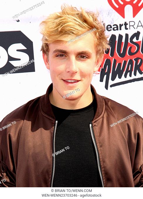 Celebrities attend iHeartRadio Music Awards at The Forum. Featuring: Jake Paul Where: Los Angeles, California, United States When: 04 Apr 2016 Credit: Brian...