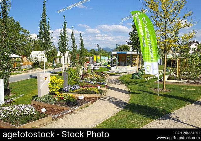 Germany, Neuenburg am Rhein - May 12, 2022: Regional State Garden Show - Landesgartenschau, Baden-Wuerttemberg, Gartenschau, Garten, Natur, Nature, Blumen