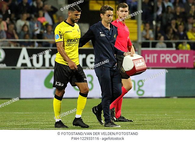 Venlo, The Netherlands 03. August 2019: Eredivisie - 19/20 - VVV Venlo. RKC Waalwijk Elia Soriano (VVV Venlo), Action / Single Image / Injured / Injury / Pain /...