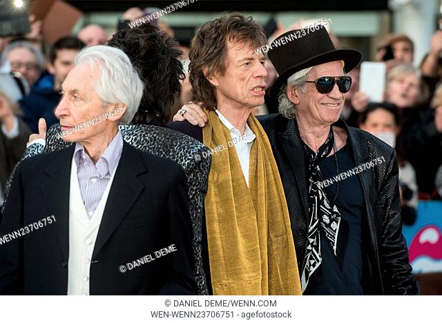 Opening Night Gala of Rolling Stone's 'Exhibitionism' at the Saatchi Gallery. Featuring: Rolling Stones, Mick Jagger, Keith Richards, Charlie Watts