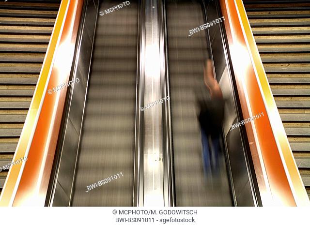 escalator at the southern railway station, Austria, Vienna