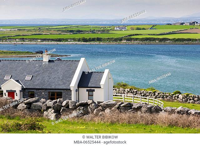 Ireland, County Clare, The Burren, Ballyvaughan, houses