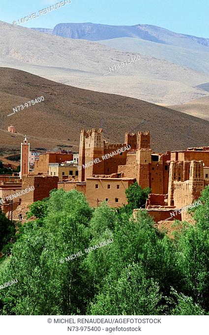 Maroc, Haut-Atlas, vallée des gorges du Dades, kasbah des Aït-Arbi