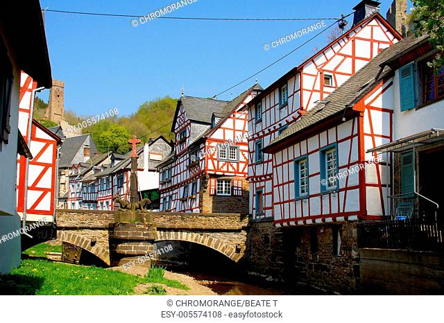 Half-timbered houses in Monreal in the Eifel