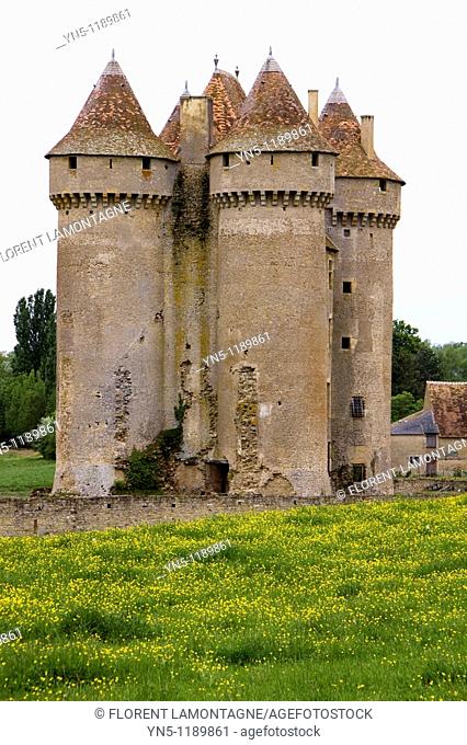 France, Centre province, Departement of Indre 36, Sarzay   The castle of Sarzay medieval where the famous french writer George Sand liked come with her lover...