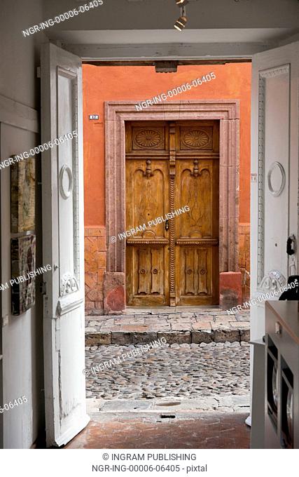 Entrance door of house, Zona Centro, San Miguel de Allende, Guanajuato, Mexico