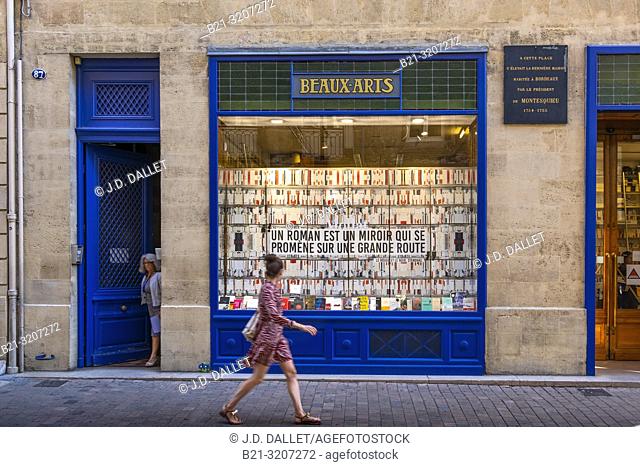 France, Nouvelle Aquitaine, Gironde, ""Mollat"", perhaps the largest book shop in France, with more than 14 kilometres of bookshelves