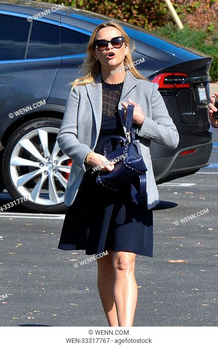 Reese Witherspoon and Jim Toth attend an event at their son's school Featuring: Reese Witherspoon Where: Pacific Palisades, California