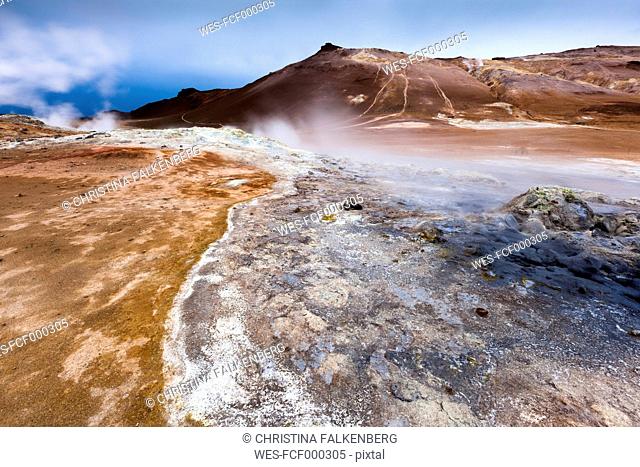 Iceland, Skutustadir, Krafla-volcanic area, geothermal area near Myvatn