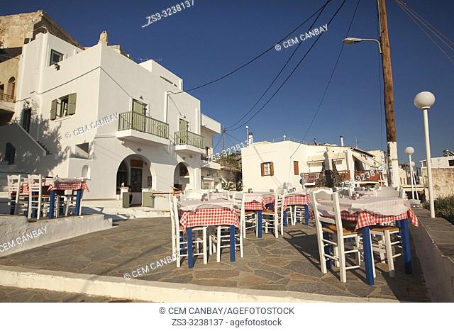 Traditional restaurant called taverna in the old town Chora, Naxos, Cyclades Islands, Greek Islands, Greece, Europe