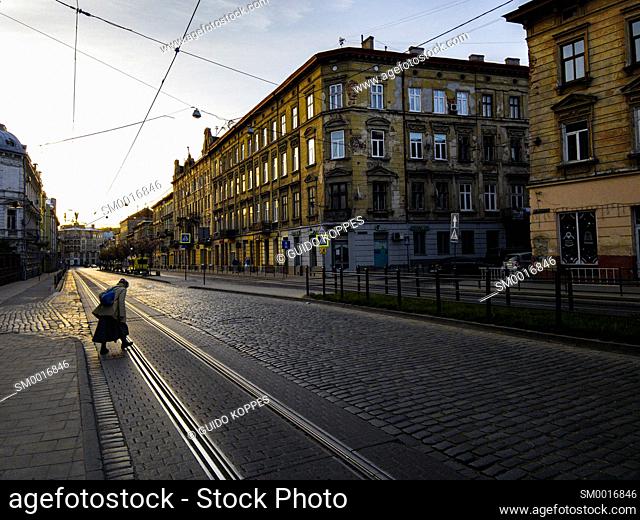 Lviv, Ukraine. Due to the Russian Ivasion of Ukraine most cities and towns are in lockdown during the night, to protect civilians agianst bombing and shelling...
