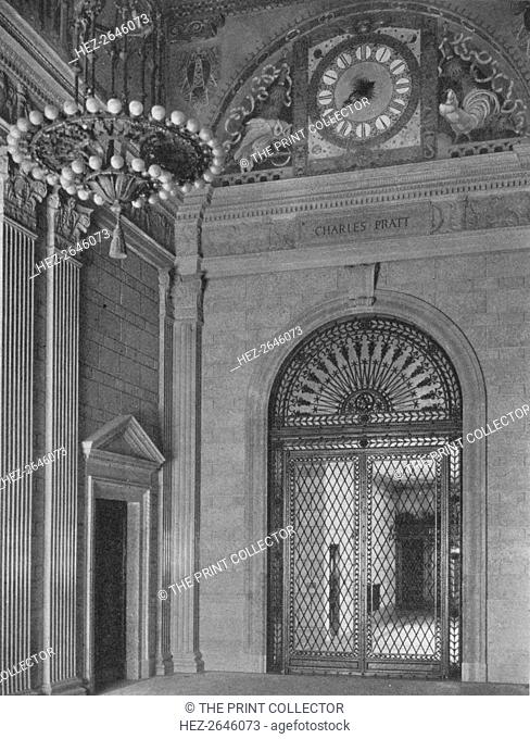 End of main entrance hall, Standard Oil Building, New York City, 1924. Artist: Unknown