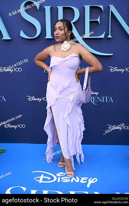 Luna Lionne attends 'The Little Mermaid’ Premiere at Callao City Lights on May 19, 2023 in Madrid, Spain