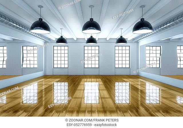 3D rendering of an industry loft background