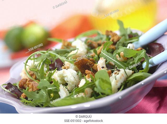 warm langoustine salad with chanterelles
