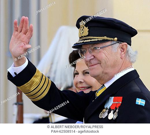 Stockholm, 11-10-2015 King Carl Gustav and Queen Silvia Christening of Prince Nicolas Paul Gustaf at the Drottningholm Palace Chapel RPE/Albert...