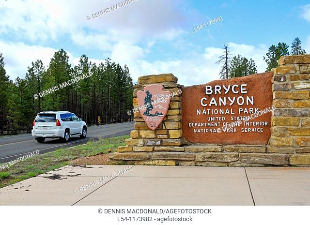 Entrance to Bryce Canyon National Park Utah