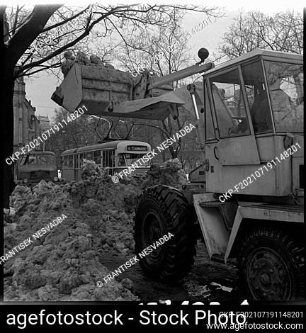 ***MARCH 6, 1970, FILE PHOTO*** A great help in removing snow from the streets of Brno is a mechanical loader controlled by the Ant