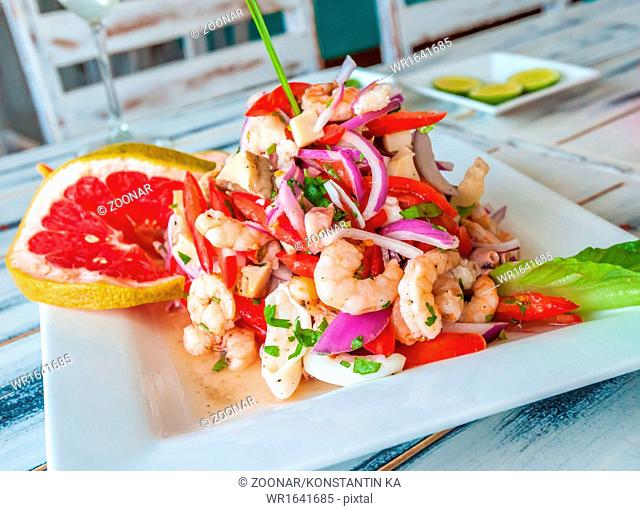 Mexican seafood ceviche