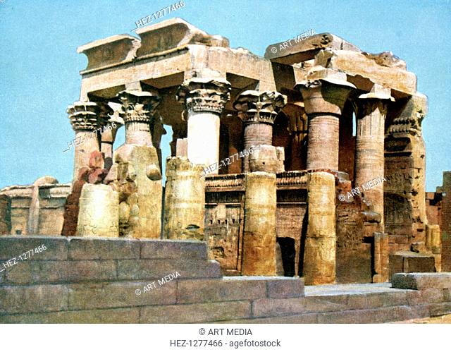 Temple of Kom Ombo, Egypt, 20th Century. Kom Ombo is actually two temples consisting of a Temple to Sobek and a Temple of Haroeris