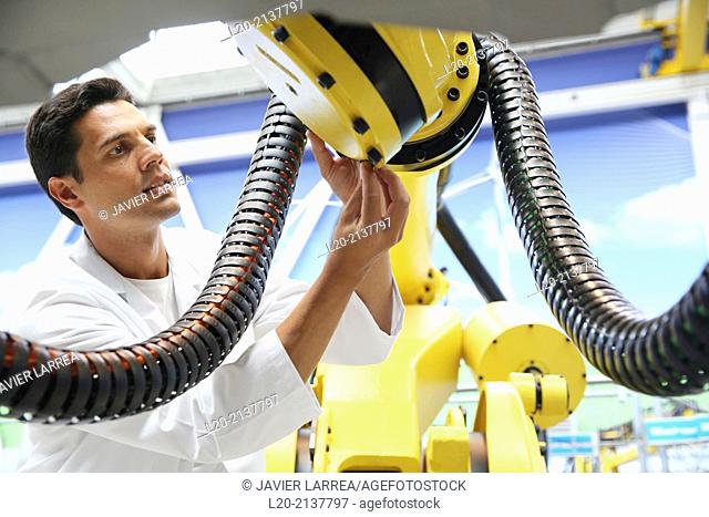 Research and development for the design of robotic manufacturing cell to work in aircraft component. Industry and Transport