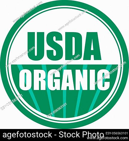 Usda organic vector icon on white background