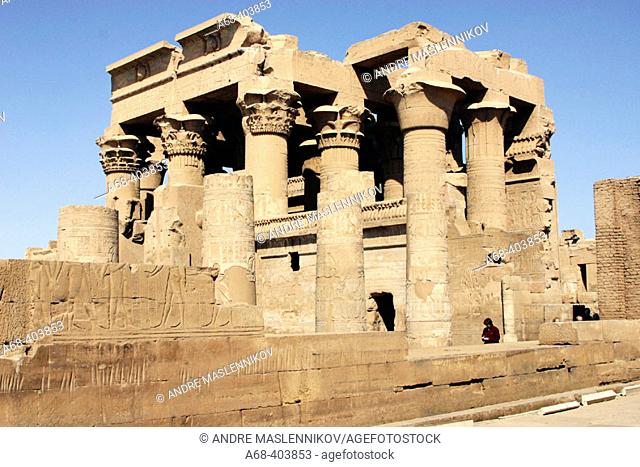 The temple of Isis on the island Philae in the river Nile. Aswan, Egypt