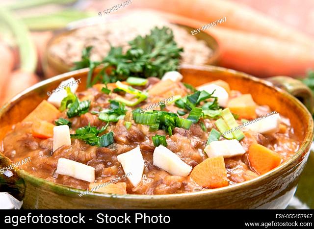 hearty, vegetable soup, lentil soup