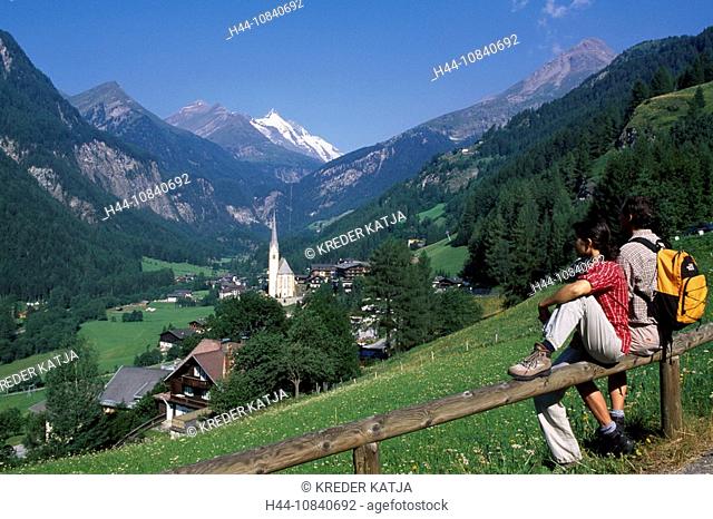Austria, Europe, Heiligenblut, Hohe Tauern, Molltal, Karnten, alps, State of Carintiha, Europe, Grossglockner, people