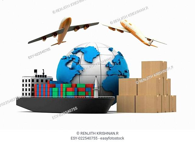 3d World cargo transport concept