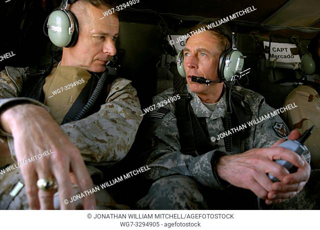 IRAQ -- 16 Jul 2007 -- Commander of Multinational Force in Iraq General David Petraeus (right) of the US Army and Chairman of the Joint Chiefs of Staff Gen