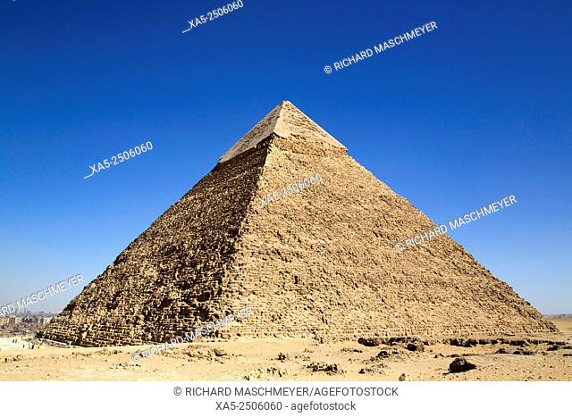 Pyramid of Chephren, The Giza Pyramids, Giza, Egypt