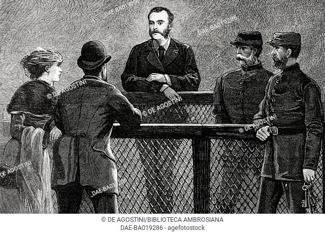 How Mr Charles Stewart Parnell sees his friends at Kilmainham Gaol, Dublin, The crisis in Ireland, illustration from the magazine The Graphic, volume XXIV