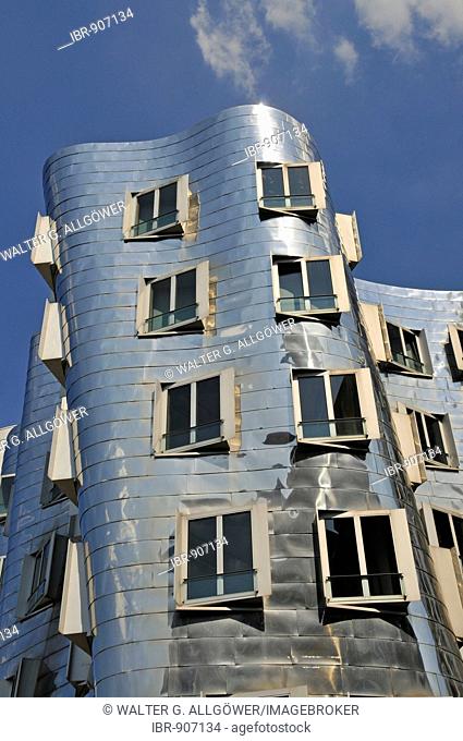 Buildings designed by Frank Gehry, Duesseldorf, North Rhine-Westphalia, Germany, Europe