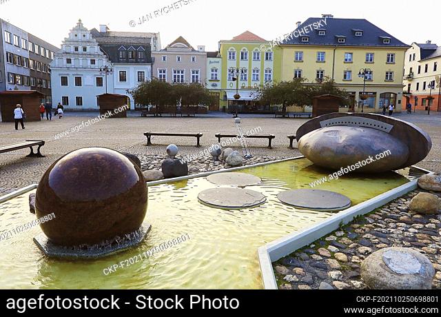 The main square in Bruntal is the Peace Square.It has been newly reconstructed. (CTK Photo/Jan Rychetsky)