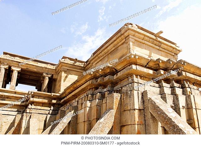 Low angle view of a temple, Shravanabelagola, Hassan District, Karnataka, India