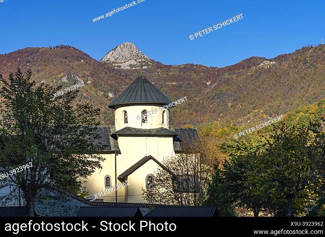 Serbian Orthodox Moraca monastery near Kolašin, Montenegro, Europe