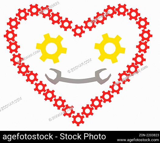 mechanic heart 3d rendered for web and commercial