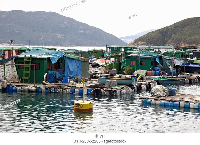 Fish farm at the coast of High Island, off Sai Kung, Hong Kong