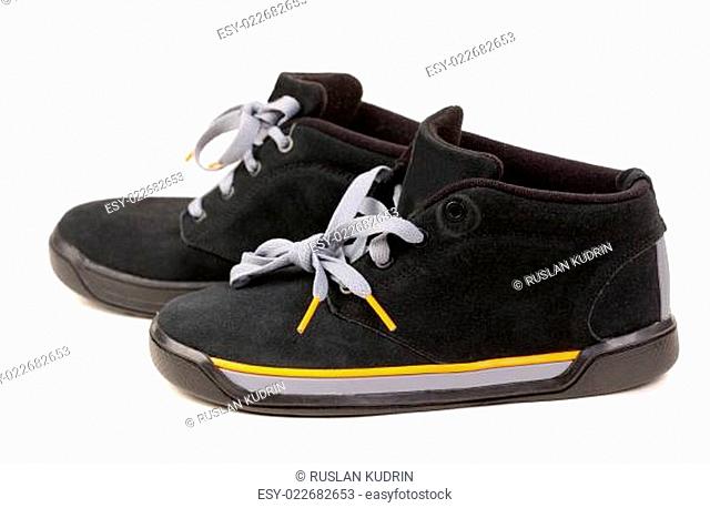 Black suede sneakers