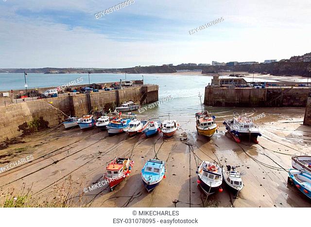 Newquay harbour North Cornwall England UK