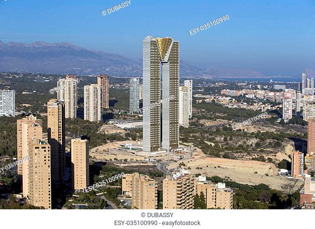 the intempo building in bendidorm, one of the tallest residencial buildings in europe