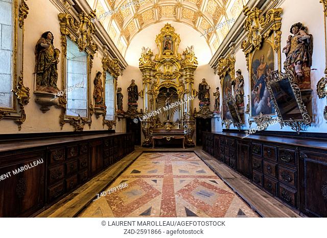 The Sacristy of The Mosteiro de Tibaes. The Monastery of Saint Martin of Tibaes, ancient Mother House of the Portuguese. Benedictine Congregation