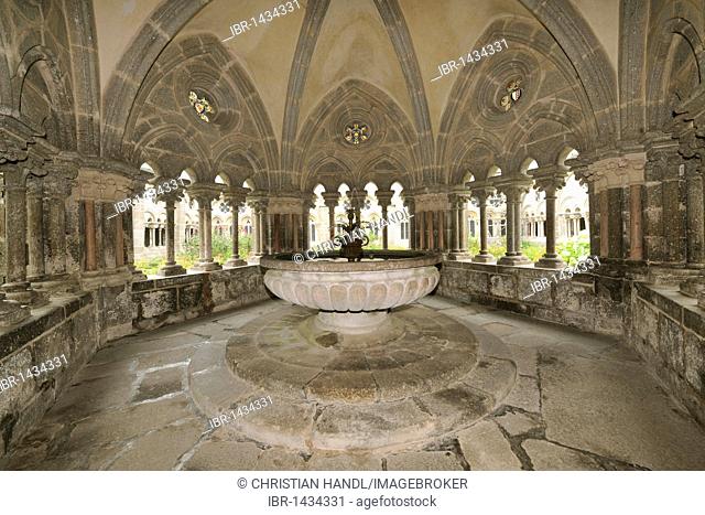 Romanesque fountain, Stift Zwettl Cistercian monastery, Waldviertel region, Lower Austria, Austria, Europe