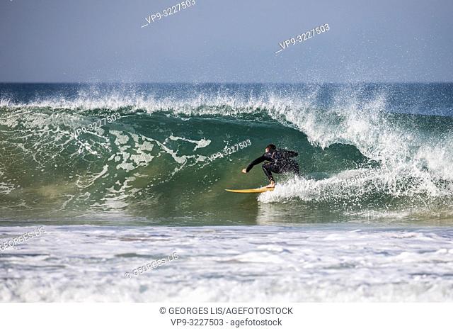Surfer, sport, Atlantic Ocean, wave, Cote Sauvage, Savage Coast, Quiberon, Morbihan, Bretagne