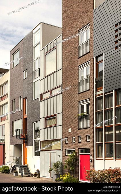 A view of the Borneo-Sporenburg housing, Amsterdam. Modern living in the 21st century