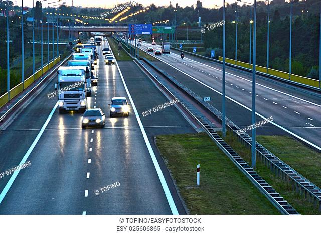 Controlled-access highway in Poznan, Poland